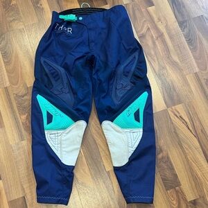Thor motocross Navy and Aqua pants with padded knees